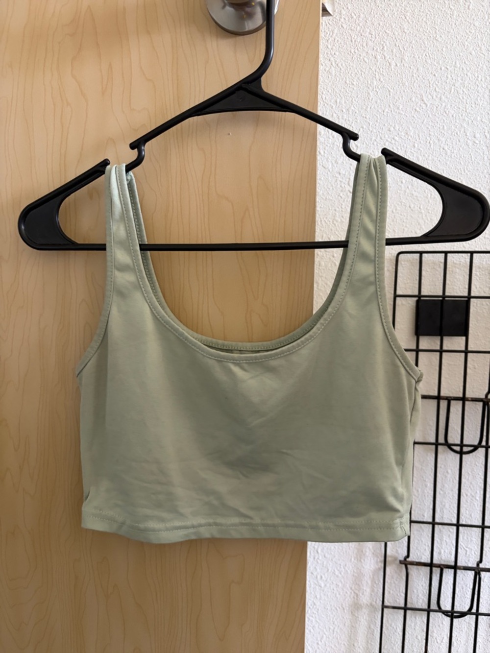 SHEIN Sage Green Scoop Crop Tank